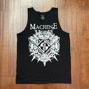 Machine Head Black and White Graphic Tank Top, Size Large, NWOT